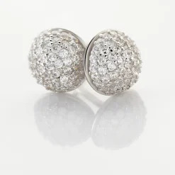 Online Histoire d'Or Boucles D'oreilles Puces Perta Argent Blanc Oxyde De Zirconium