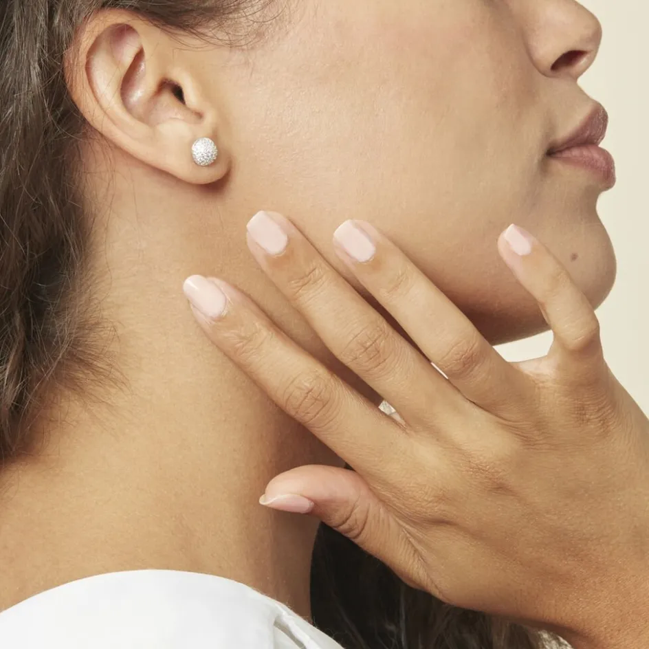 Online Histoire d'Or Boucles D'oreilles Puces Perta Argent Blanc Oxyde De Zirconium