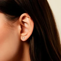 Clearance Histoire d'Or Boucles D'Oreilles Puces Pilvi Or Jaune Oxyde De Zirconium