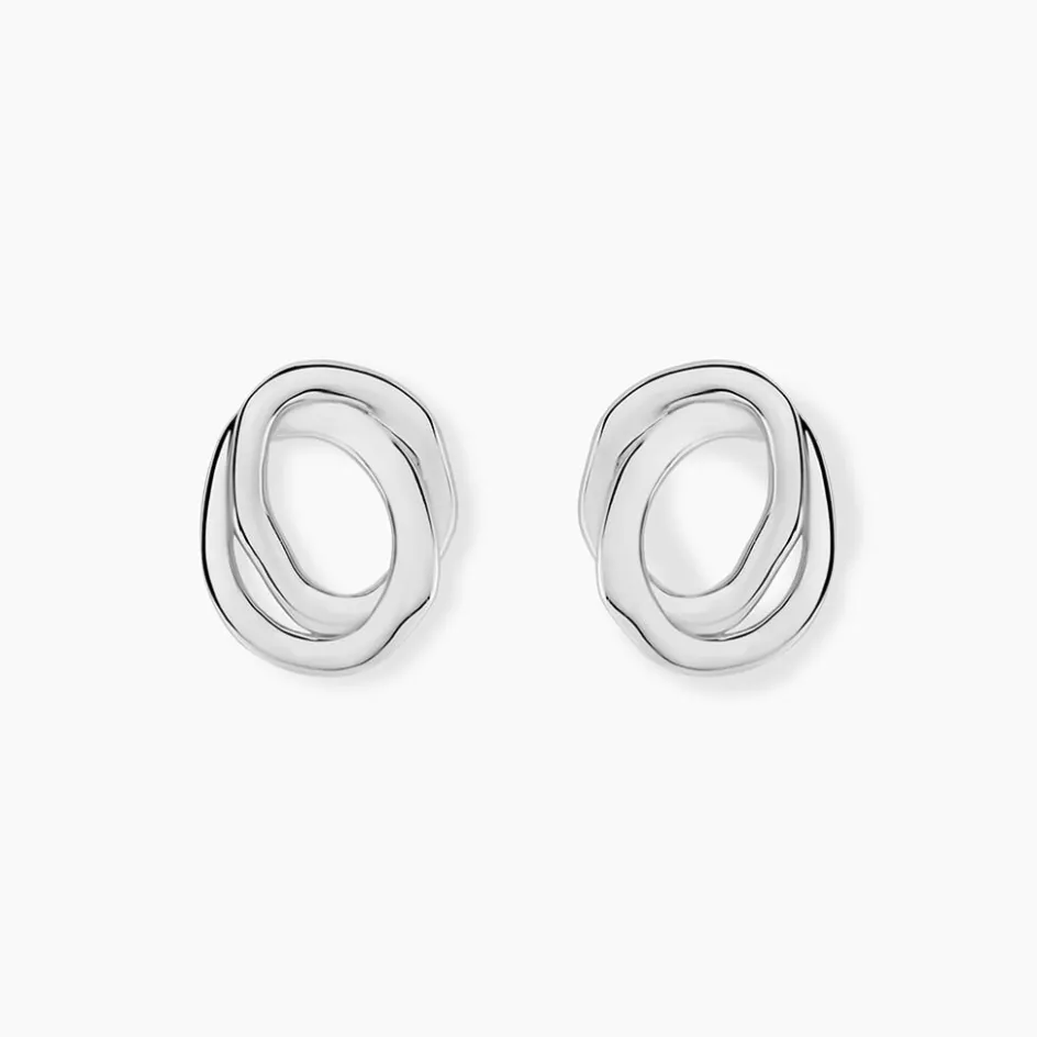 Online Histoire d'Or Boucles D'Oreilles Puces Paros Argent Blanc