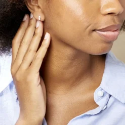 Outlet Histoire d'Or Boucles D'oreilles Puces Rachilda Or Jaune Oxyde De Zirconium