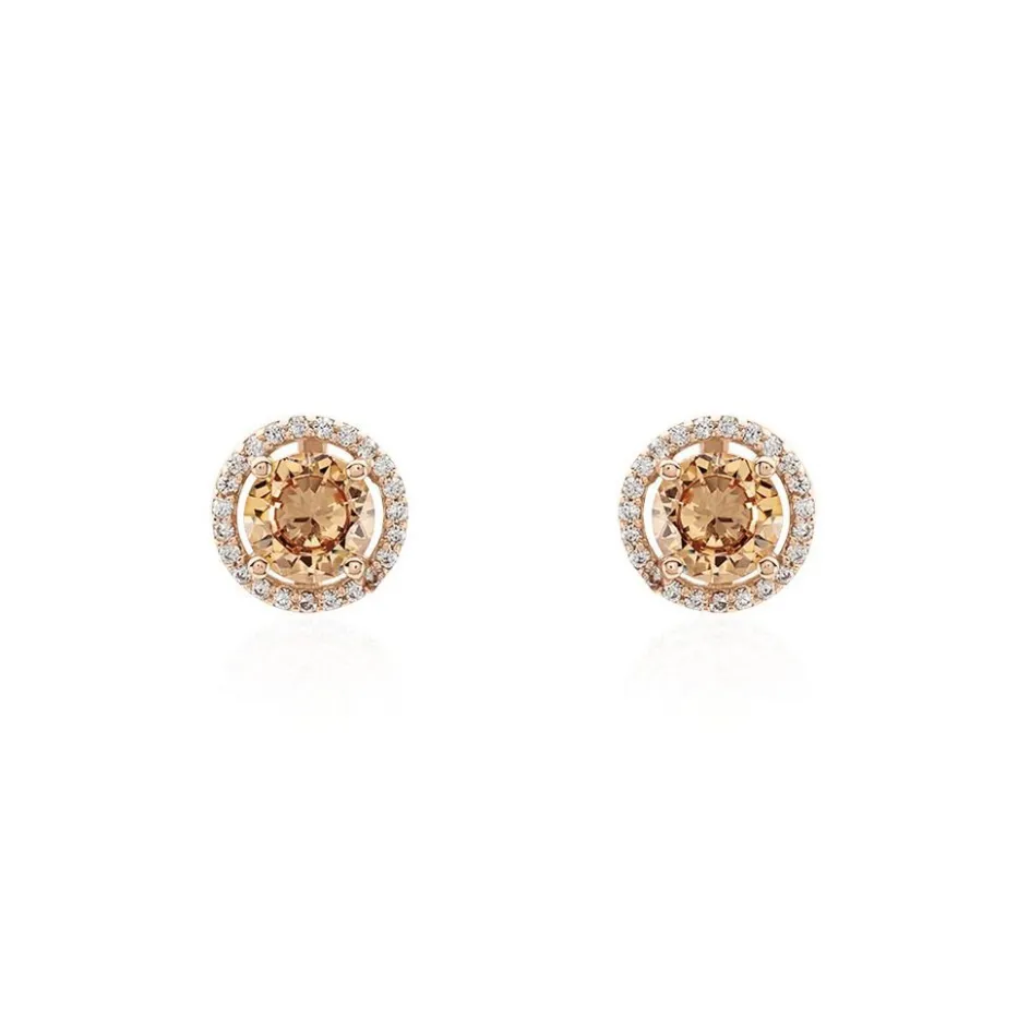 New Histoire d'Or Boucles D'oreilles Puces Rio Argent Rose Oxyde argent rose oxyde champagne