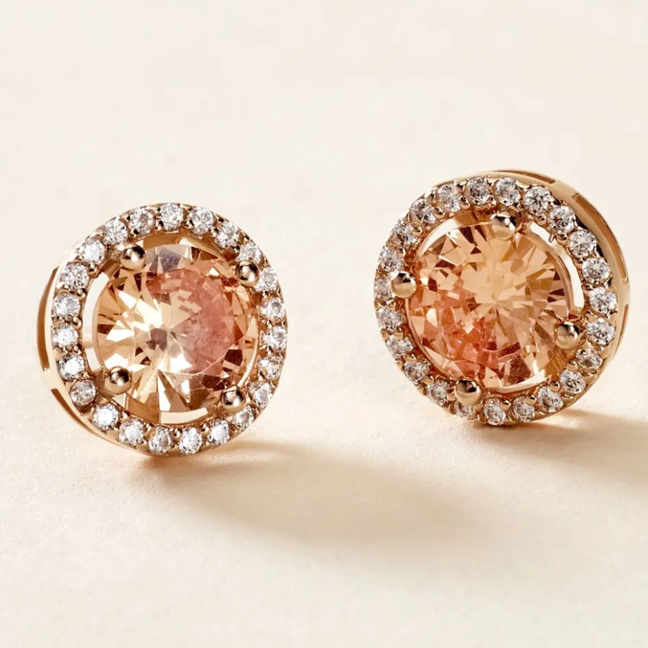 New Histoire d'Or Boucles D'oreilles Puces Rio Argent Rose Oxyde argent rose oxyde champagne