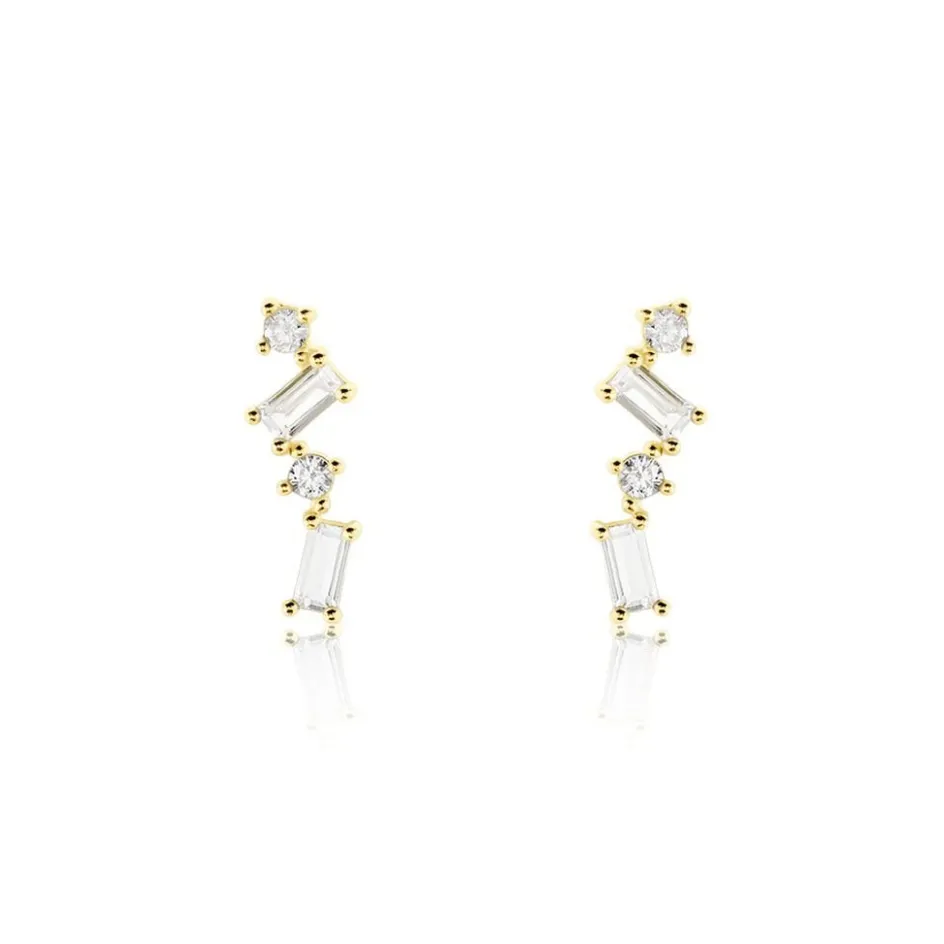 Clearance Histoire d'Or Boucles D'oreilles Puces Renita Or Jaune Oxyde De Zirconium