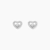 Online Histoire d'Or Boucles D'oreilles Puces Rizlene Argent Blanc Oxyde De Zirconium