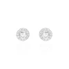 Sale Histoire d'Or Boucles D'oreilles Puces Rosalie Or Blanc Oxyde De Zirconium