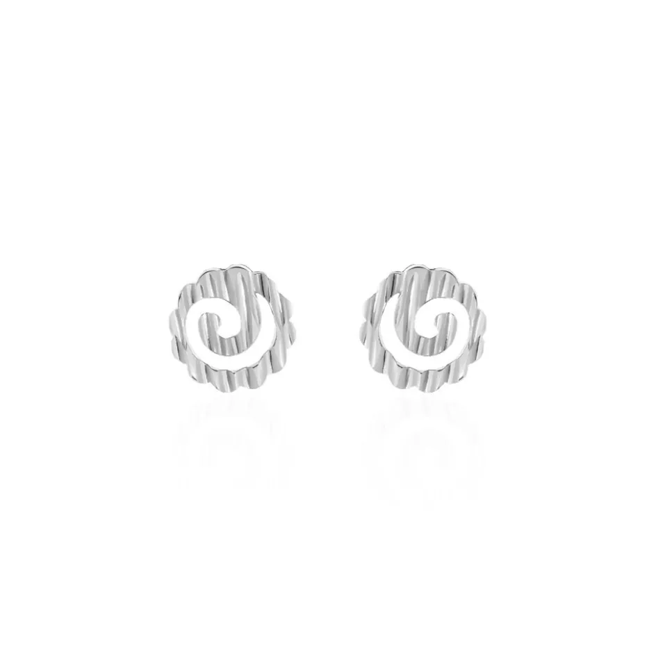 Outlet Histoire d'Or Boucles D'oreilles Puces Selima Argent Blanc