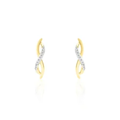 Online Histoire d'Or Boucles D'oreilles Puces Smina Or Jaune Diamant