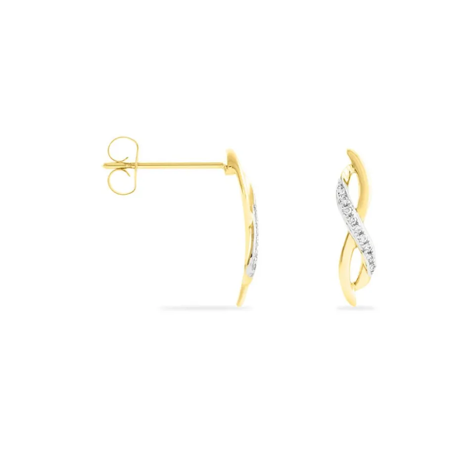 Online Histoire d'Or Boucles D'oreilles Puces Smina Or Jaune Diamant
