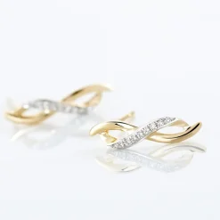 Online Histoire d'Or Boucles D'oreilles Puces Smina Or Jaune Diamant