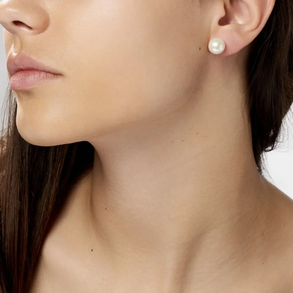 Online Histoire d'Or Boucles D'oreilles Puces Suki Or Jaune Perle De Culture