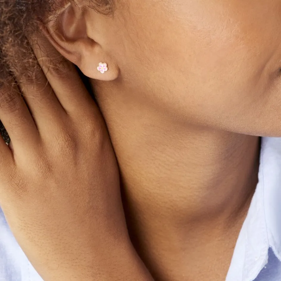 Outlet Histoire d'Or Boucles D'oreilles Puces Syna Fleur Or Jaune