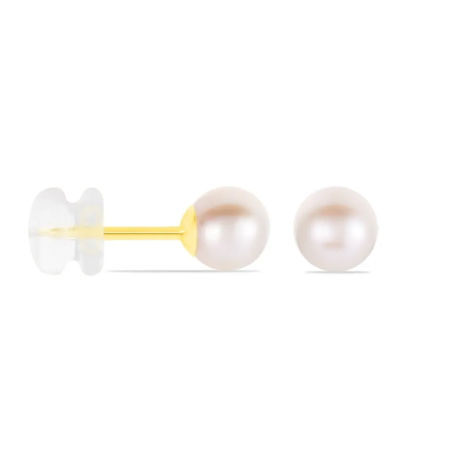 Online Histoire d'Or Boucles D'oreilles Puces Suki Or Jaune Perle De Culture