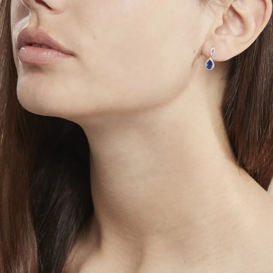 Histoire d'Or Boucles D'oreilles Puces Sissi Et Diamant* Boucles D'Oreilles|Boucles D'Oreilles Pendantes