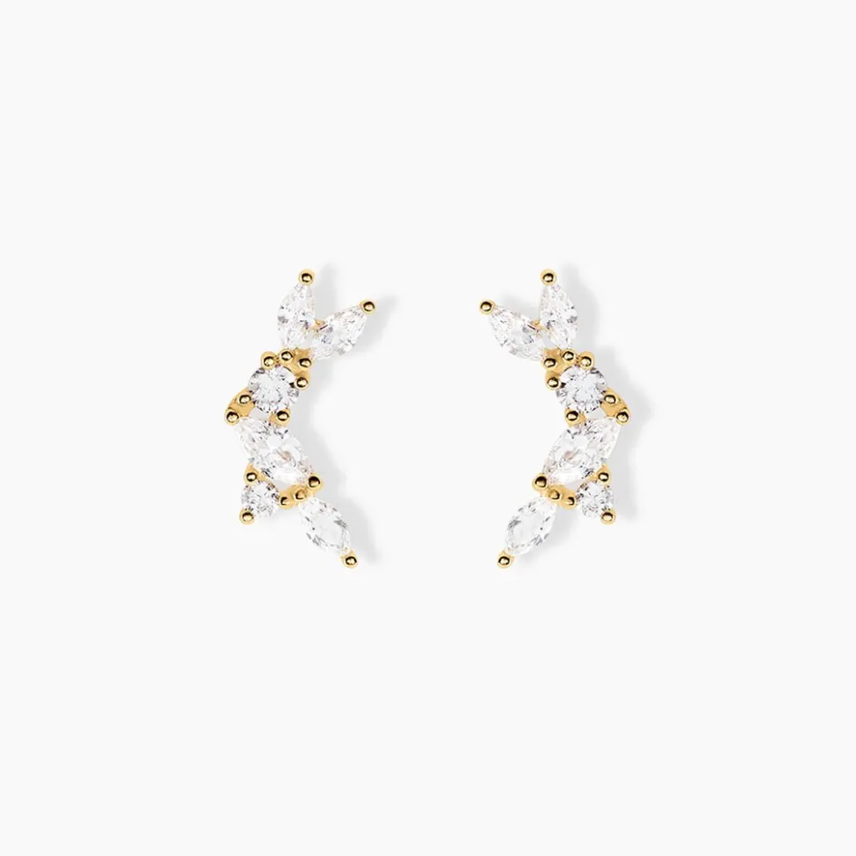 Sale Histoire d'Or Boucles D'Oreilles Puces Sparkle Or Jaune Oxyde De Zirconium