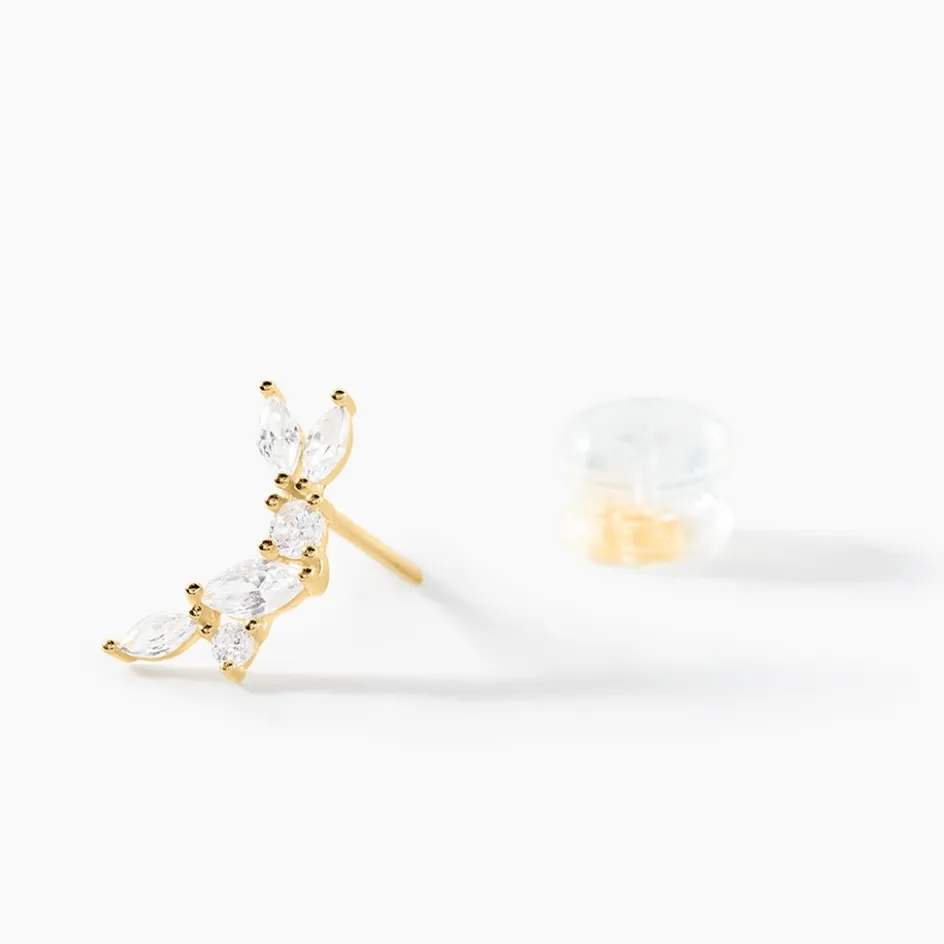 Sale Histoire d'Or Boucles D'Oreilles Puces Sparkle Or Jaune Oxyde De Zirconium
