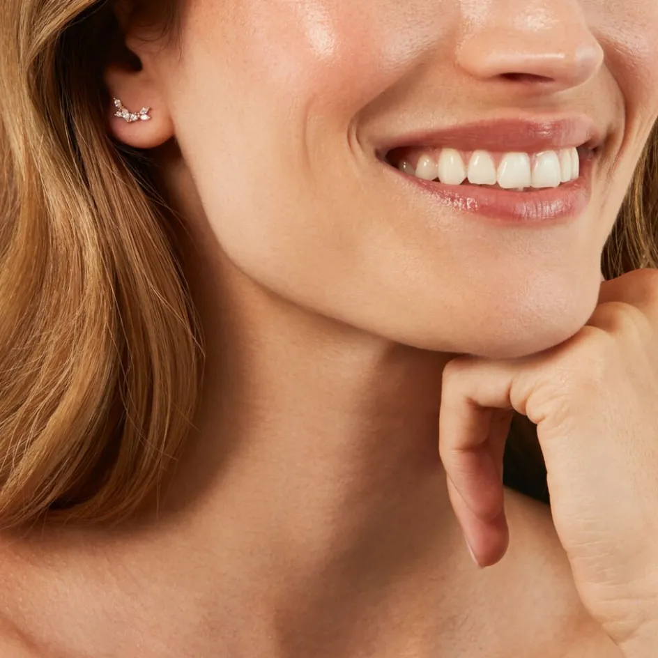 Sale Histoire d'Or Boucles D'Oreilles Puces Sparkle Or Jaune Oxyde De Zirconium