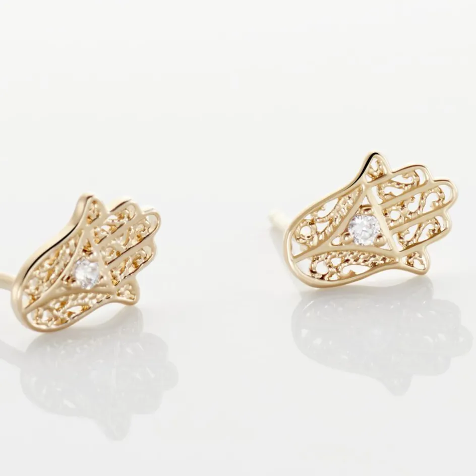 Outlet Histoire d'Or Boucles D'oreilles Puces Stijn Oxydes De Zirconium