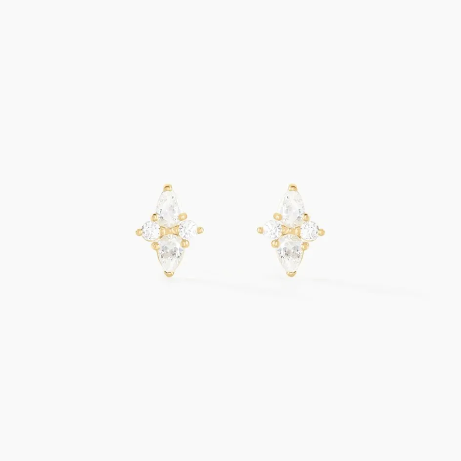 Best Histoire d'Or Boucles D'oreilles Puces Titty Or Jaune Oxyde De Zirconium