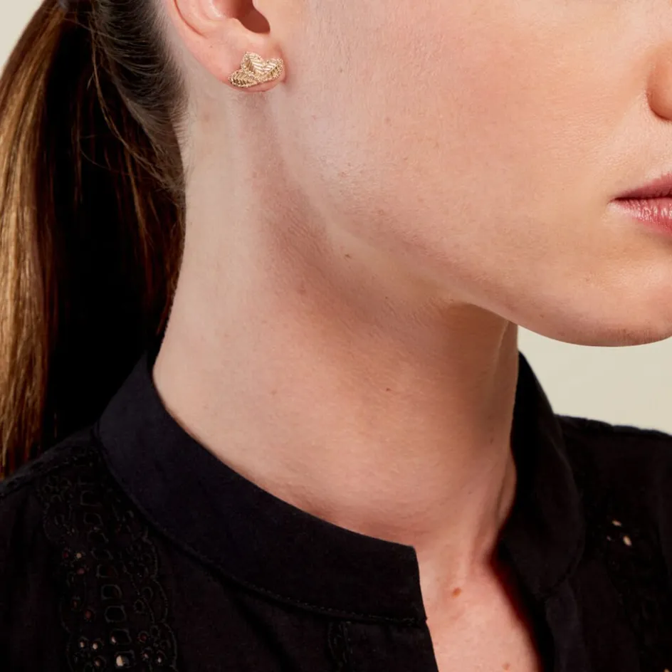 Clearance Histoire d'Or Boucles D'oreilles Puces Tylia Plaqué Or Doré