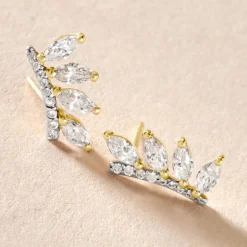 Outlet Histoire d'Or Boucles D'oreilles Puces Tiara De Zirconium or jaune oxyde