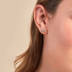 Clearance Histoire d'Or Boucles D'oreilles Puces Tiara Or Jaune Topaze Oxyde De Zirconium or jaune topaze bleu sky