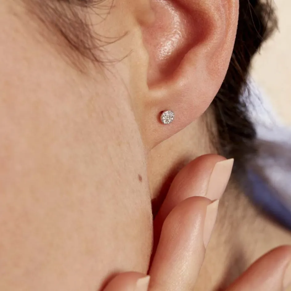 Hot Histoire d'Or Boucles D'oreilles Puces Teani or blanc diamant