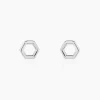 Online Histoire d'Or Boucles D'oreilles Puces Ulima Argent Blanc