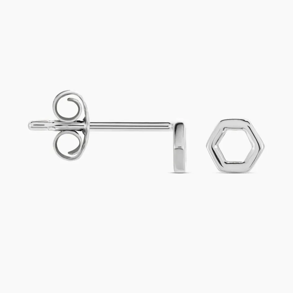 Online Histoire d'Or Boucles D'oreilles Puces Ulima Argent Blanc
