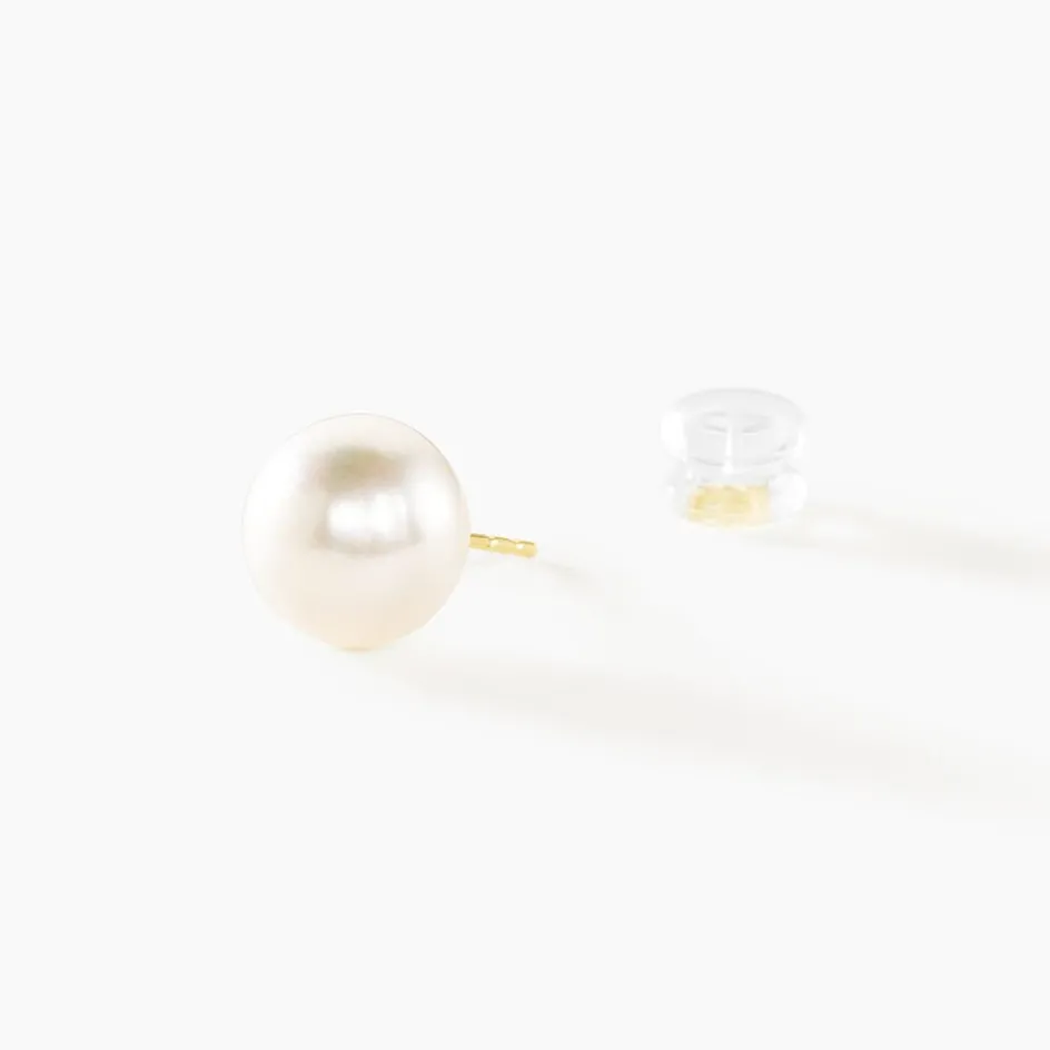 Outlet Histoire d'Or Boucles D'oreilles Puces Ursulina Or Jaune Perle De Culture or jaune perle nacre