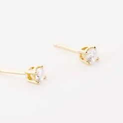 Outlet Histoire d'Or Boucles D'oreilles Puces Victoria Or Jaune Diamant