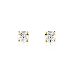 New Histoire d'Or Boucles D'oreilles Puces Victoria Or Jaune Diamant
