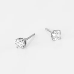 Hot Histoire d'Or Boucles D'oreilles Puces Victoria Or Blanc Diamant