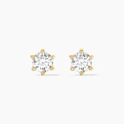 Hot Histoire d'Or Boucles D'oreilles Puces Yléna Plaqué Or Jaune Oxyde De Zirconium