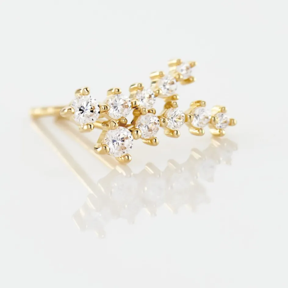 Online Histoire d'Or Boucles D'oreilles Puces Youssa Barrettes Or Jaune Oxyde De Zirconium