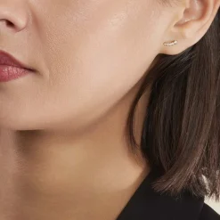 Online Histoire d'Or Boucles D'oreilles Puces Youssa Barrettes Or Jaune Oxyde De Zirconium