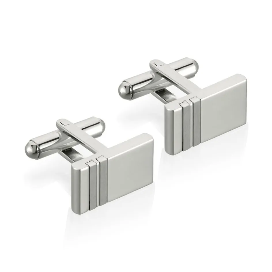 Clearance Histoire d'Or Boutons De Manchette Acier Blanc Moritz