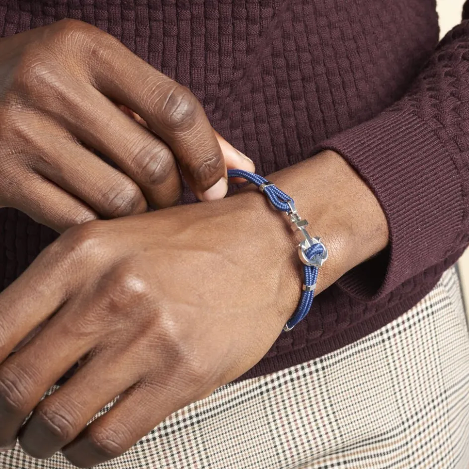 Outlet Histoire d'Or Bracelet Acier Blanc Analya Cordon acier blanc coton kaki