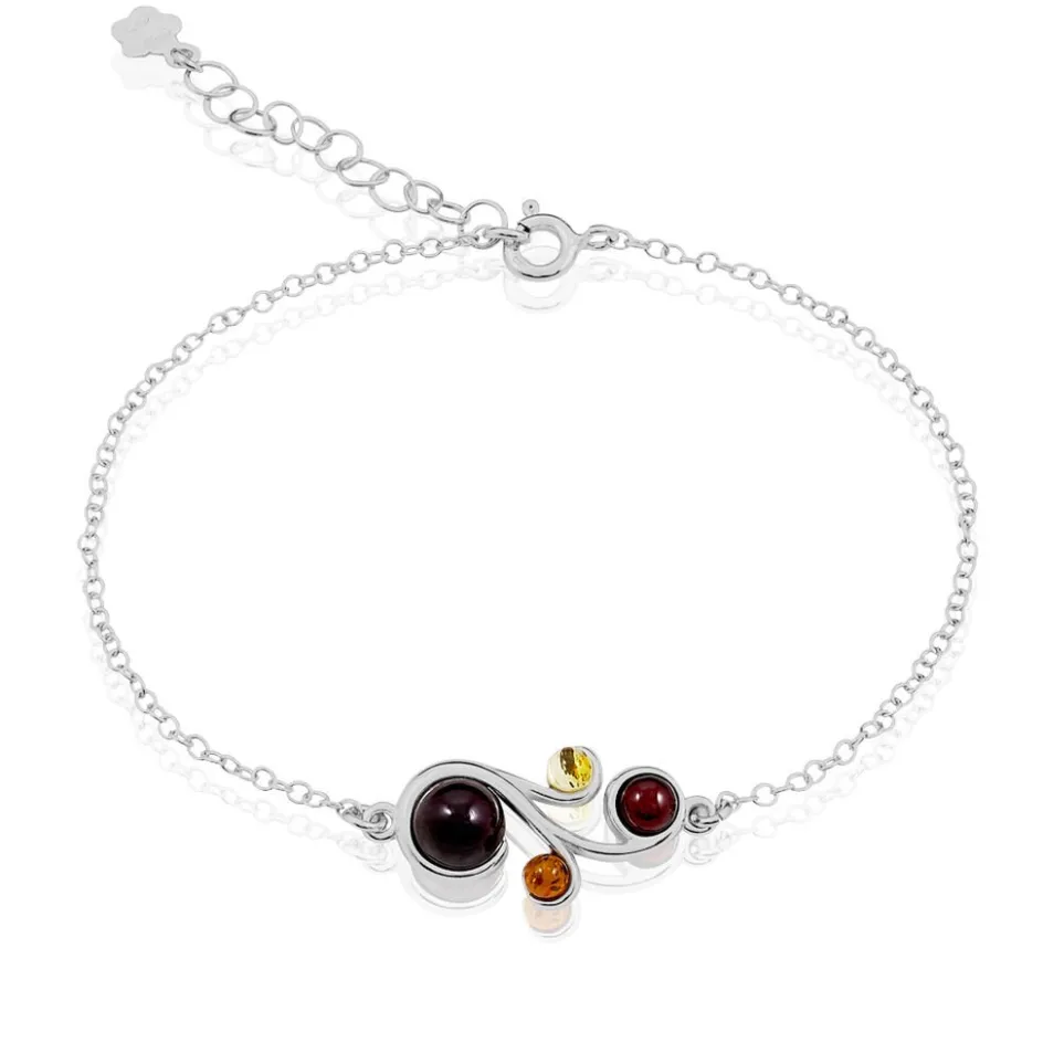 Clearance Histoire d'Or Bracelet Alexa Argent Blanc Ambre