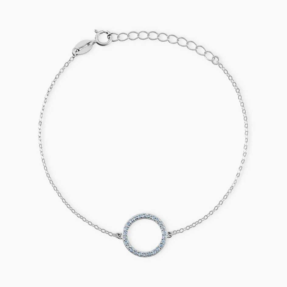 Discount Histoire d'Or Bracelet Ambroisie Argent Blanc Oxyde De Zirconium argent blanc oxyde bleu