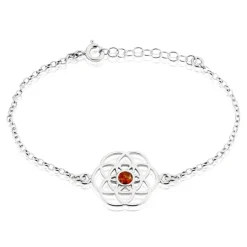 Outlet Histoire d'Or Bracelet Argent Blanc Aeson Ambre