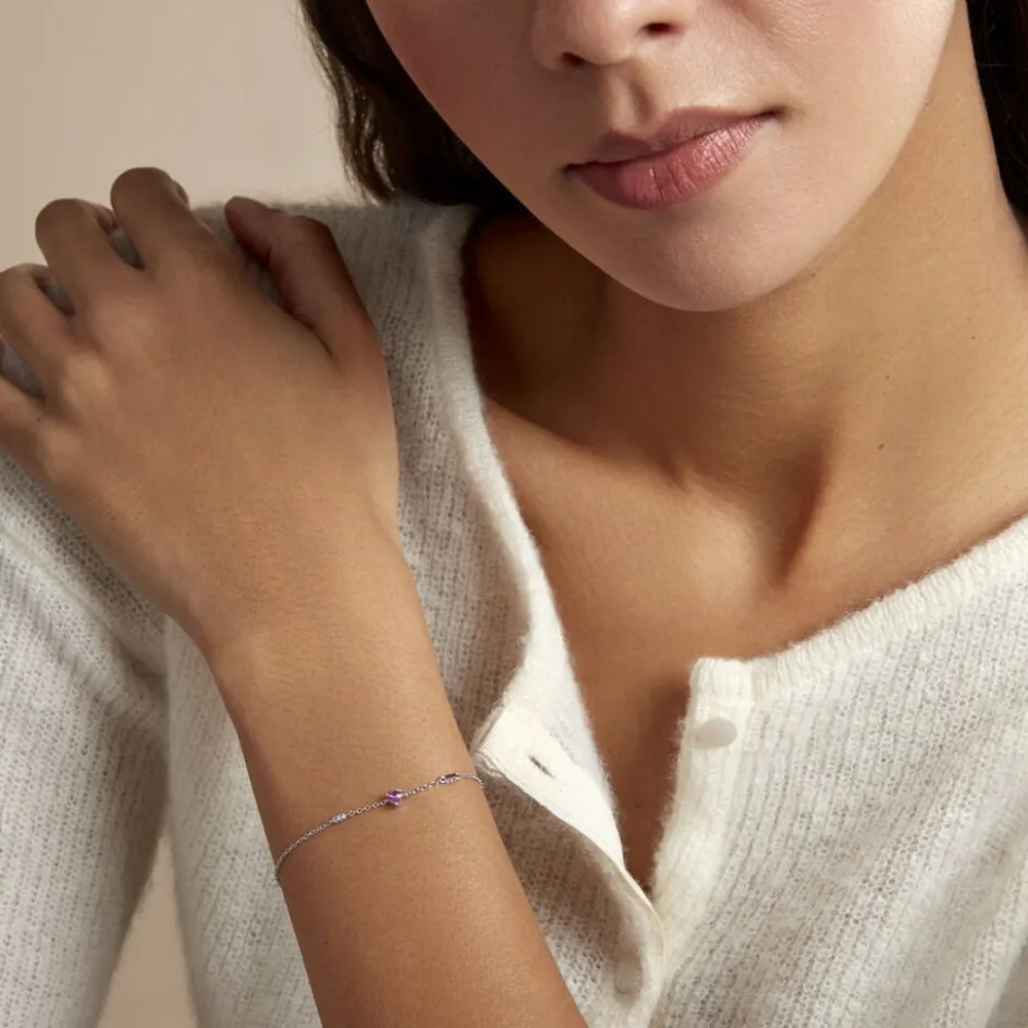 Hot Histoire d'Or Bracelet Argent Blanc Declaration Oxyde De Zirconium argent blanc oxyde