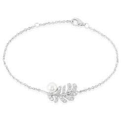 Best Histoire d'Or Bracelet Argent Blanc Edytha Perle De Culture Oxydes De Zirconium