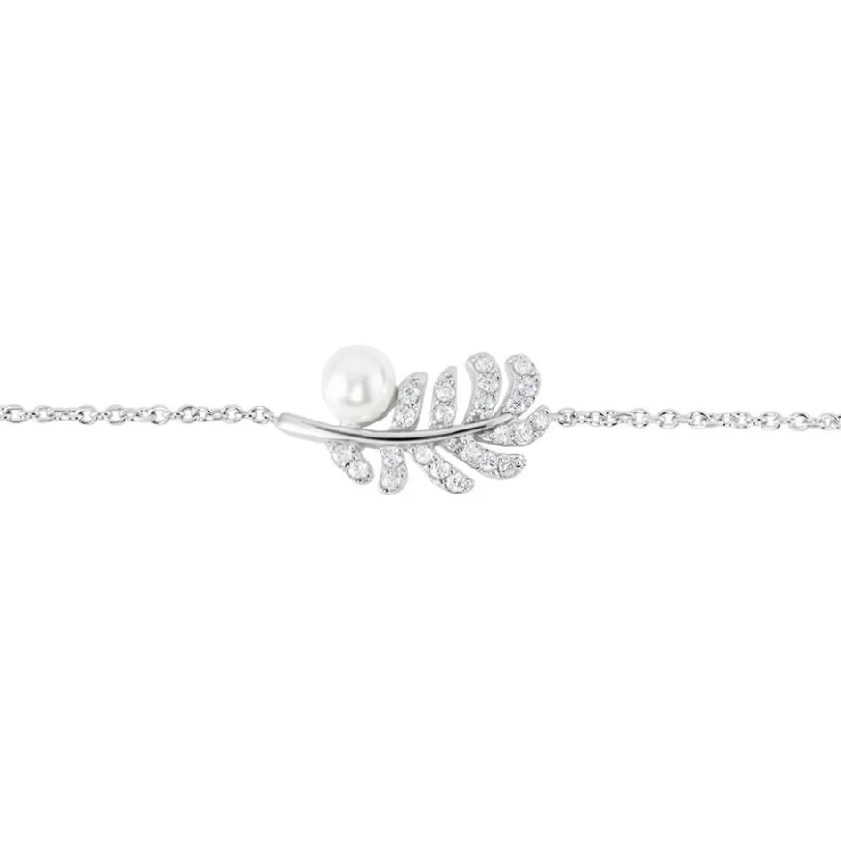 Best Histoire d'Or Bracelet Argent Blanc Edytha Perle De Culture Oxydes De Zirconium