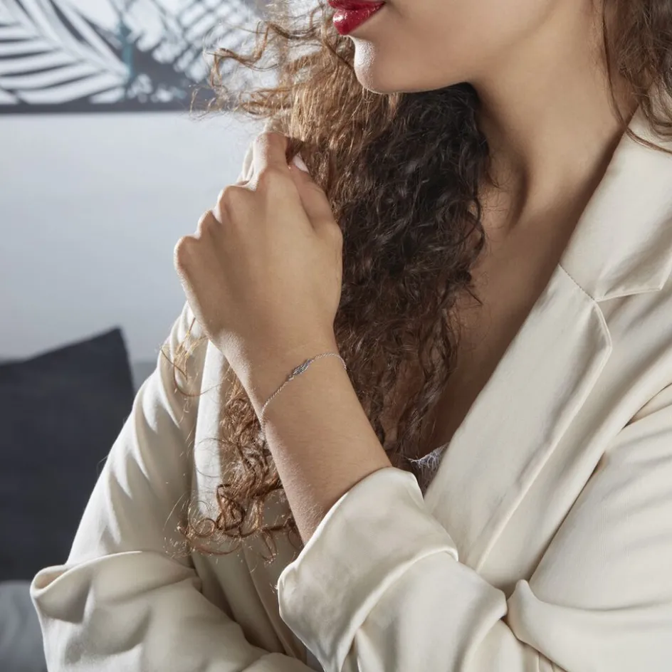 Outlet Histoire d'Or Bracelet Argent Blanc Maic