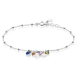 Clearance Histoire d'Or Bracelet Argent Blanc Paulino Pierres Artificelles