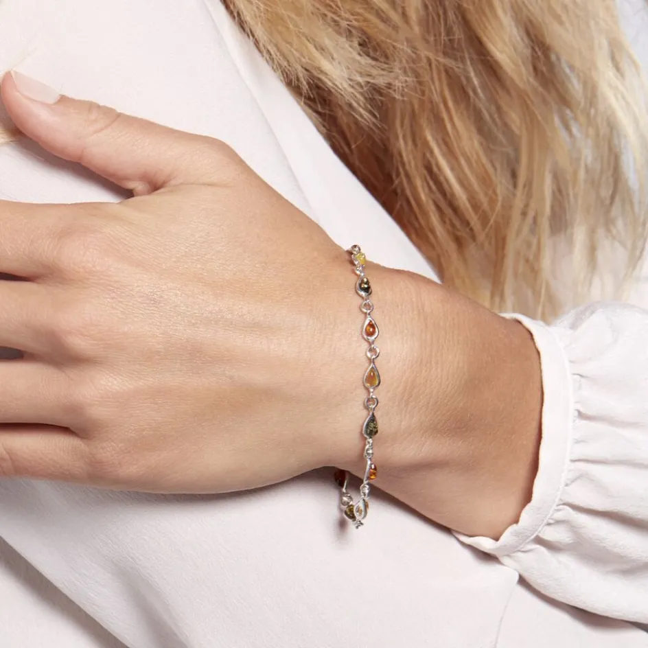 Clearance Histoire d'Or Bracelet Argent Blanc Weronika Ambre