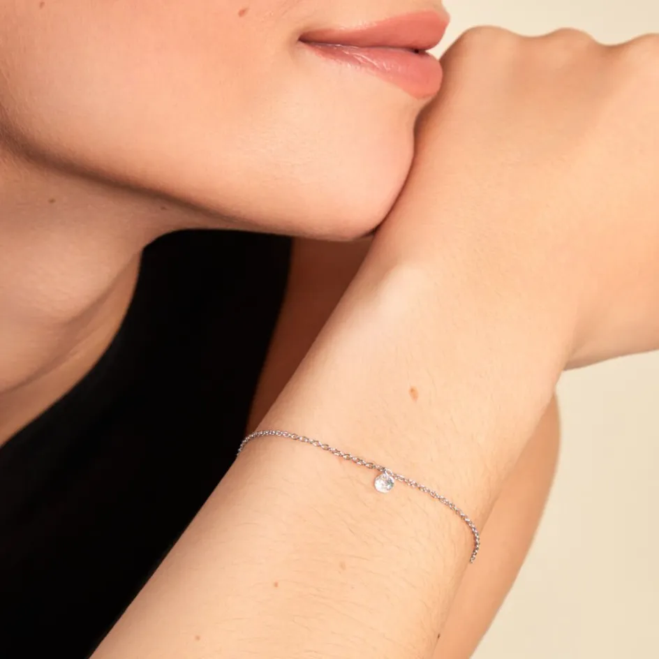 New Histoire d'Or Bracelet Argent Constantin argent blanc oxyde