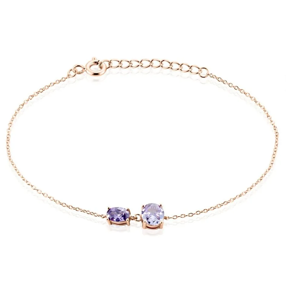 Best Histoire d'Or Bracelet Argent Rose Brenna Oxyde De Zirconium argent rose oxyde violet