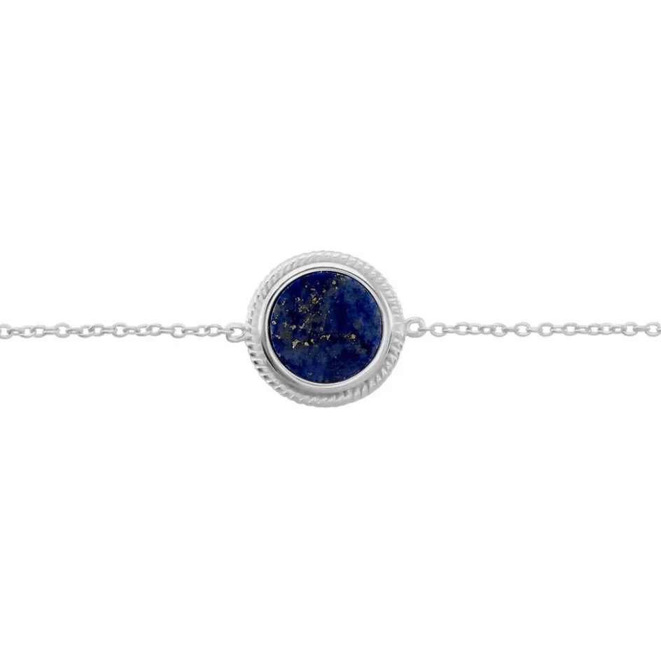 Outlet Histoire d'Or Bracelet Argent Zea Lapis Lazulis argent blanc lapis lazuli bleu